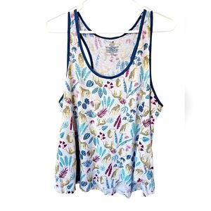 Secret Treasures Cheetah Print Grey Heather Sleep Tank Top - Large